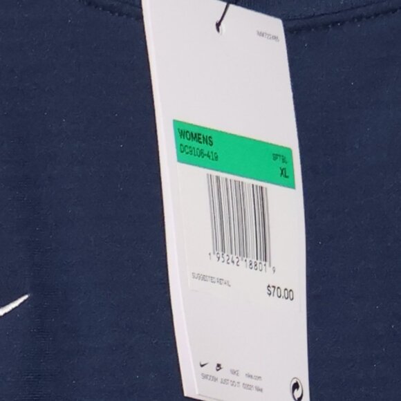 Nike Women’s Dri-FIT Pre-Game Long Sleeve Top Navy Blue XL - Picture 2 of 7